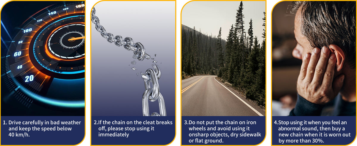 Neochiaevo HYR Auto Tightening Snow Chains Tire Chains, 4.6mm Diameter, 1-Minute Quick Install, Universal Fit for Car/SUV/Pickup Truck, Multi-Weather Emergency Traction, Set of 2