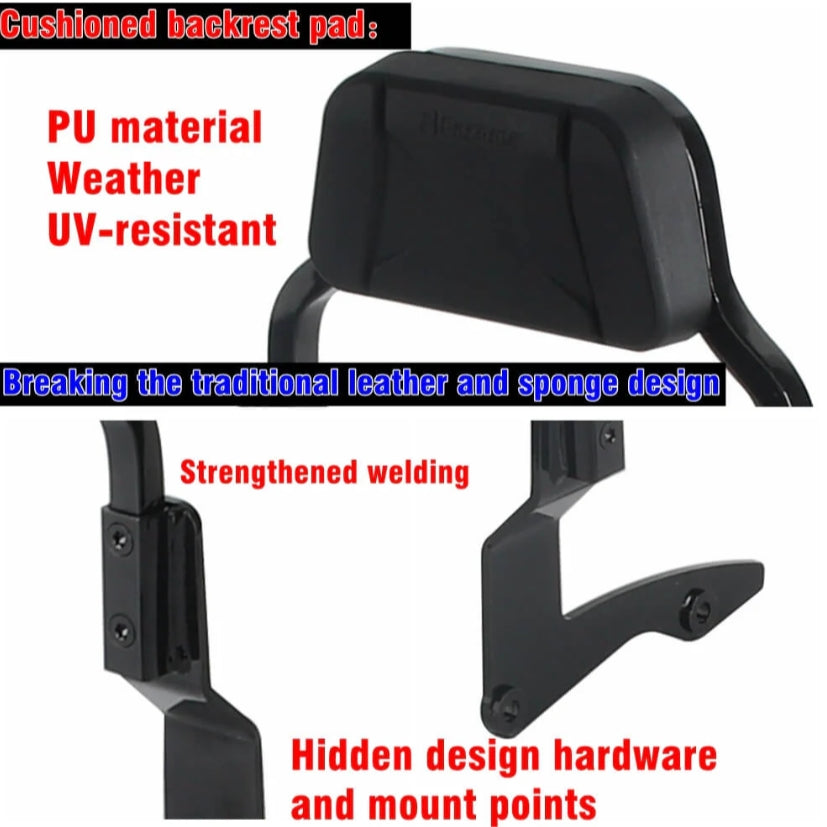 Performance Bagger Passenger Backrests Low profile Fixed Sissy Bar Kit For Harley Touring Road King Road Glide Electra Street Glide ST CVO FLHR FLHT FLTRXS 2014-2025