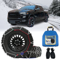 Neochiaevo HYR Auto Tightening Snow Chains Tire Chains, 4.6mm Diameter, 1-Minute Quick Install, Universal Fit for Car/SUV/Pickup Truck, Multi-Weather Emergency Traction, Set of 2
