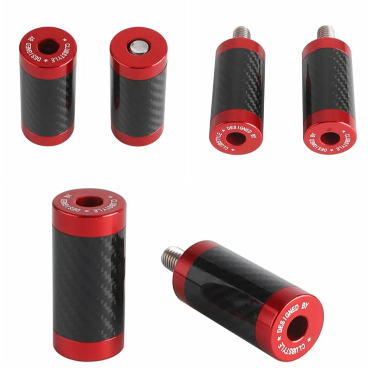 CNC Aluminum with Carbon Fiber Inlay Slider Chachos for Harley Crash Bars / Bag Guards