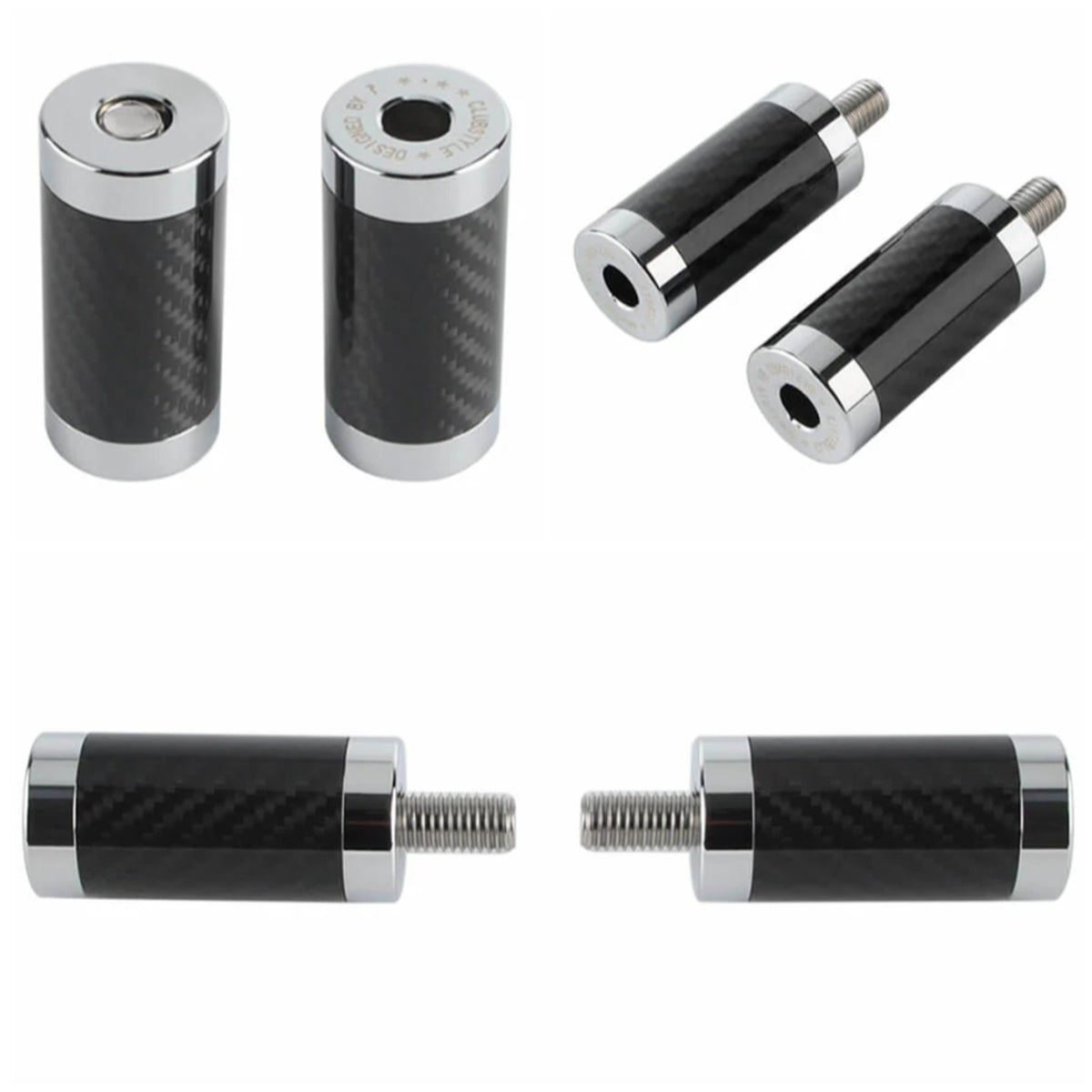CNC Aluminum with Carbon Fiber Inlay Slider Chachos for Harley Crash Bars / Bag Guards