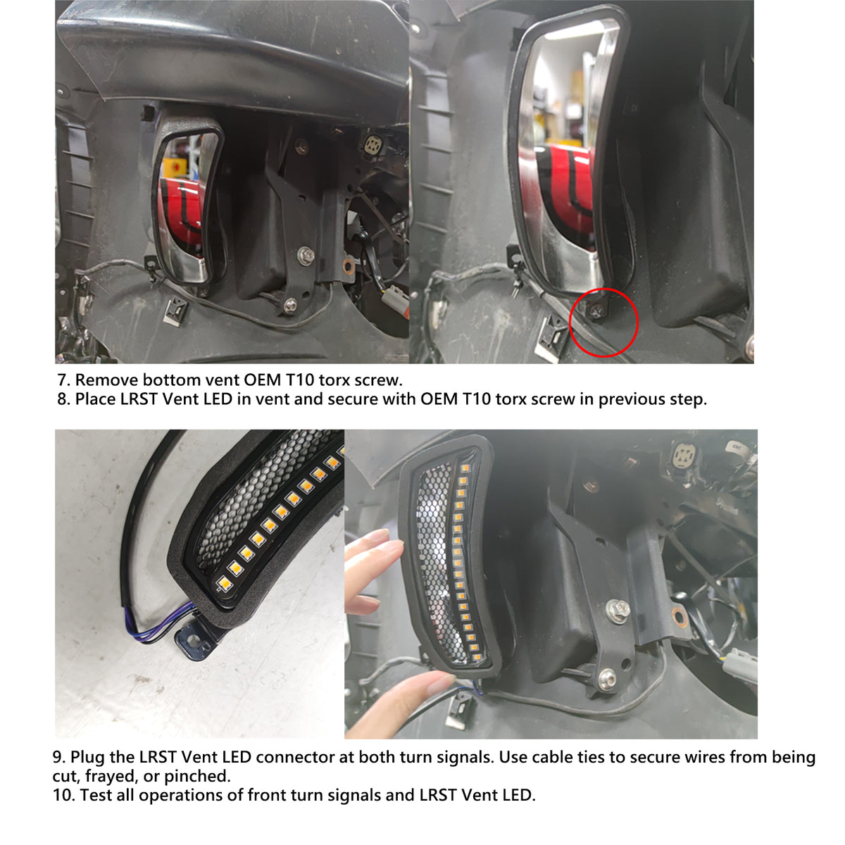 Plug & Play Headlight ST Fairing Vent Lights, Front Turn Signal Lamp Compatible with Harley Softail Low Rider ST FXLRST Low Rider El Diablo FXRST 2022-2025