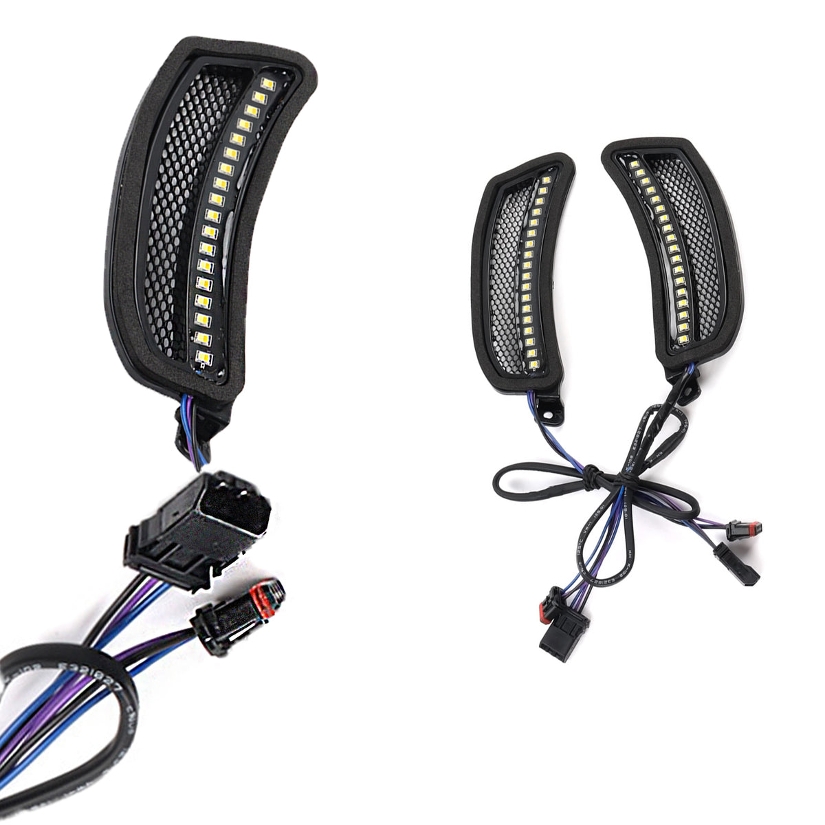 Plug & Play Headlight ST Fairing Vent Lights, Front Turn Signal Lamp Compatible with Harley Softail Low Rider ST FXLRST Low Rider El Diablo FXRST 2022-2025