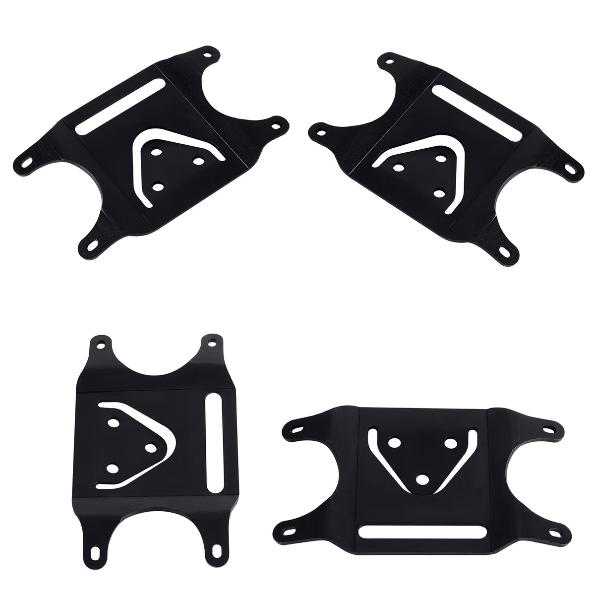 Curved Laydown License Plate Mount 3-bolt mounted Relocation Bracket For Harley