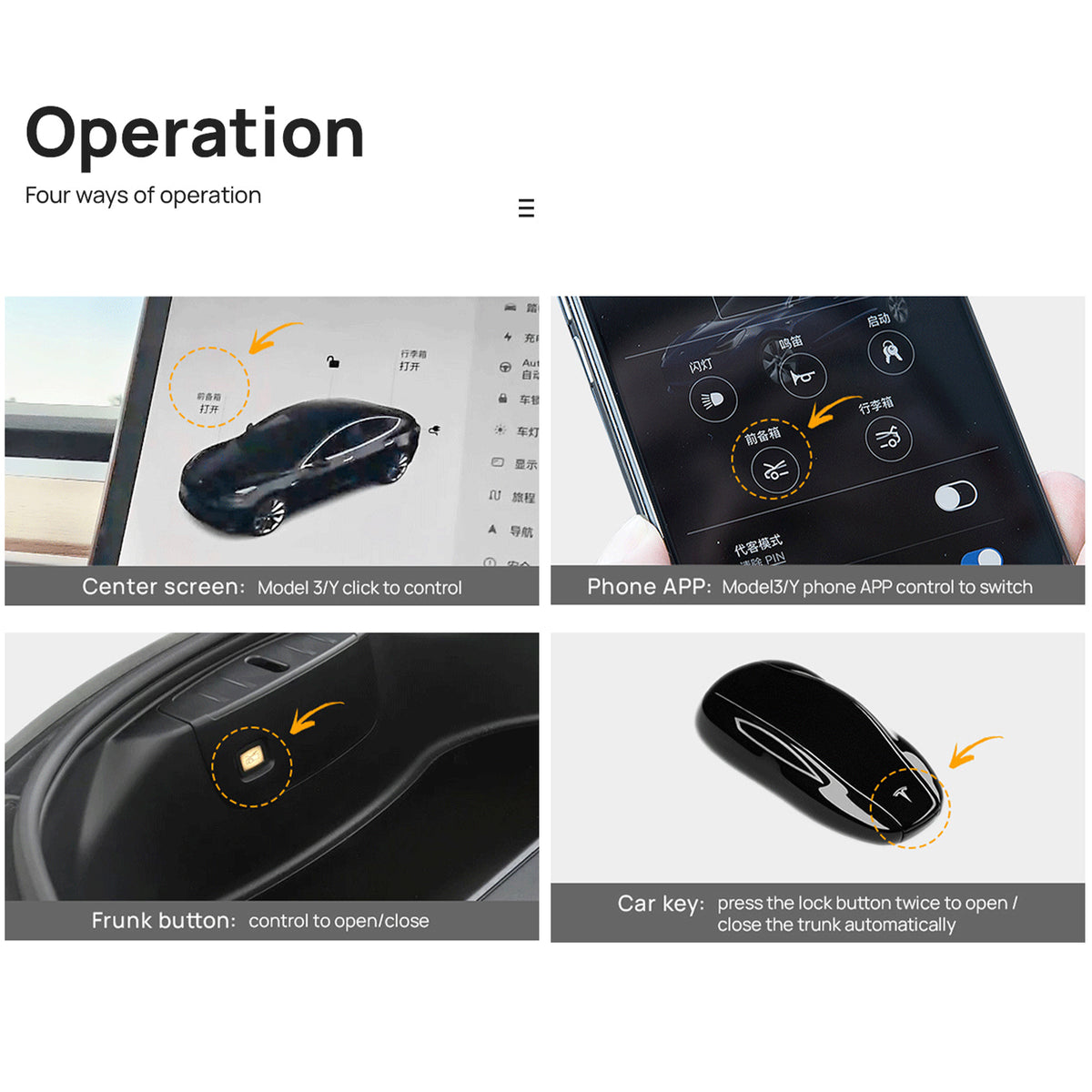 Turoaz Power Frunk Kit Compatible with Tesla Model 3/Y 2021 2022 2023 2024