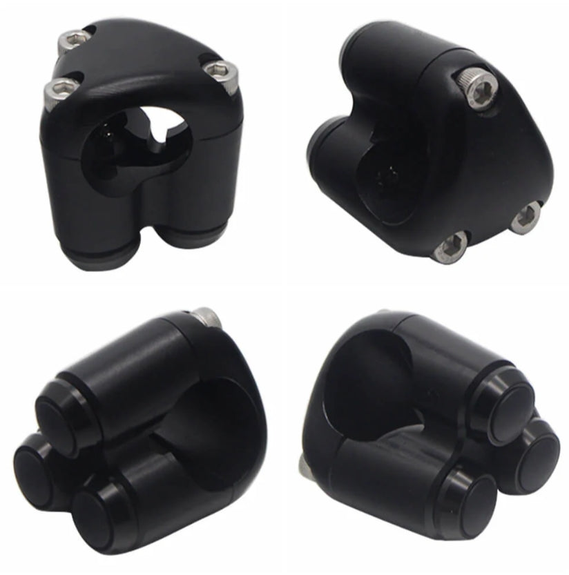 Universal 3 Buttons CNC Hand Control Momentary Switch Micro Switch, For 7/8 Inch 22mm, For 1 Inch 25mm Bars Handlebar Bobber Cafe Racer Chopper