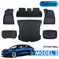 Right-Hand Drive Floor Mats For 2021-2023 Tesla Model 3 , Trunk Mats Interior Accessories (Set of 6)