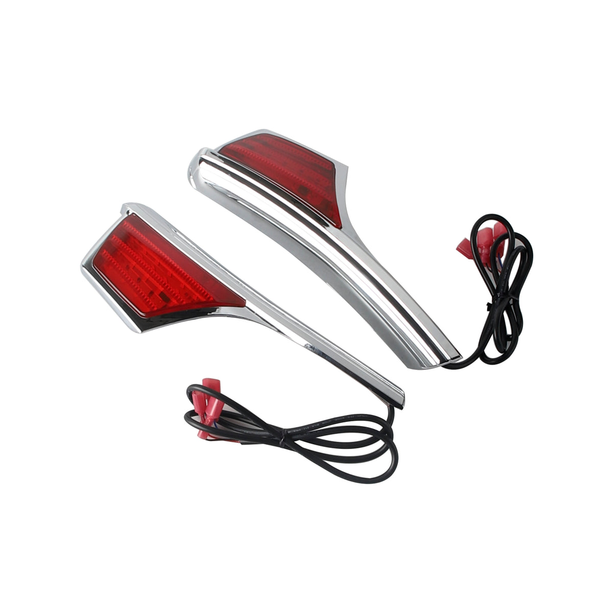 ABS LED Passenger Armrest Trims Light For Honda 2006-2017 Goldwing GL1800 Motorcycle Lighting With Running And Turning Signal Functions - Red/Smoke