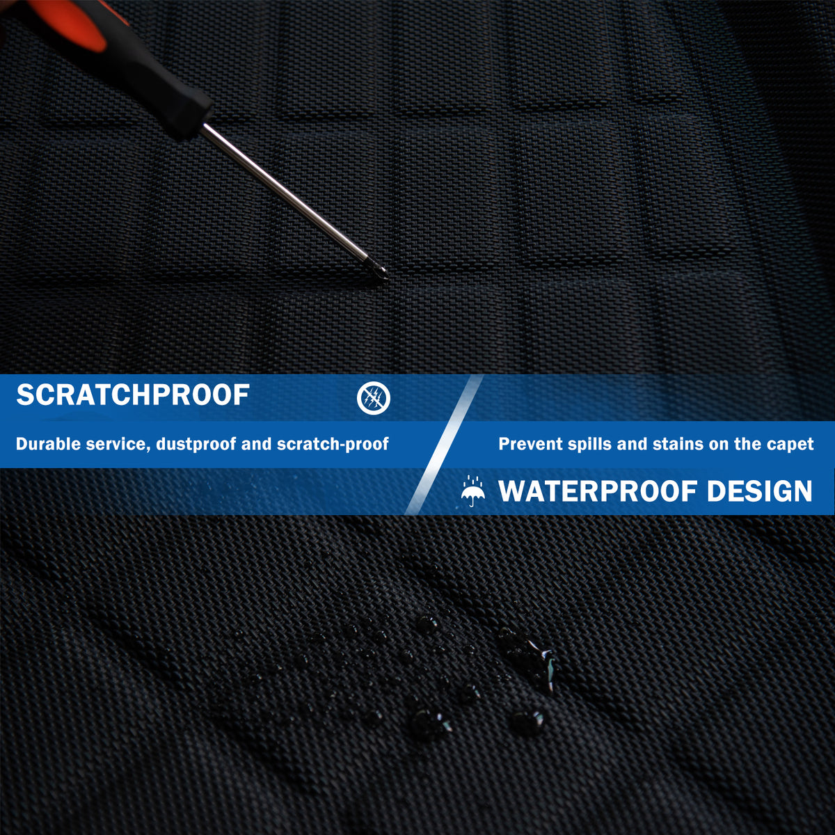 All Weather Floor Mats Compatible with Tesla Model Y 7 Seater 2024 2023 2022 2021, Custom 3D Fit Front Rear Tray, Cargo Liner, Trunk, Car Interior Accessories, Waterproof Snowproof (Set of 9)