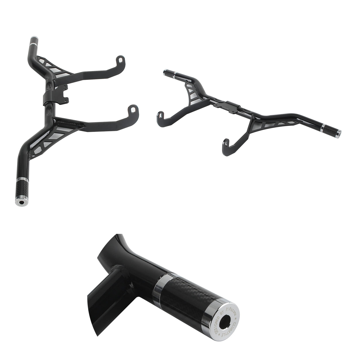 Front Highway Engine Guard Crash Bar Frame Slider Flat-Out Bar For Harley Touring Road King Road Glide Electra Street Glide FLHR FLHT 2014-2025
