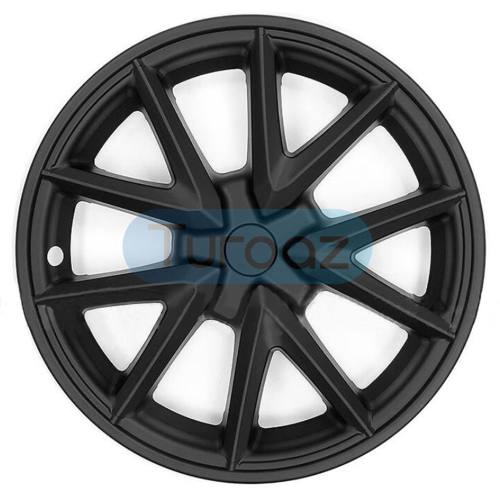 18 Inch Hubcaps Fit for Tesla Model 3, 4PCS Replacement Wheel Hub Caps Protector Automobile Model 3 Wheel Cover Kit Exterior Accessories Hemming Hubcap