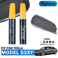 Color Matched Touch Up Paint Pen Brush Compatible with Tesla Model S 3 X Y (Midnight Silver Metallic - PMNG)