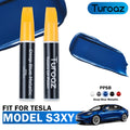 Color Matched Touch Up Paint Pen Brush Compatible with Tesla Model S 3 X Y (Deep Blue Metallic - PPSB)