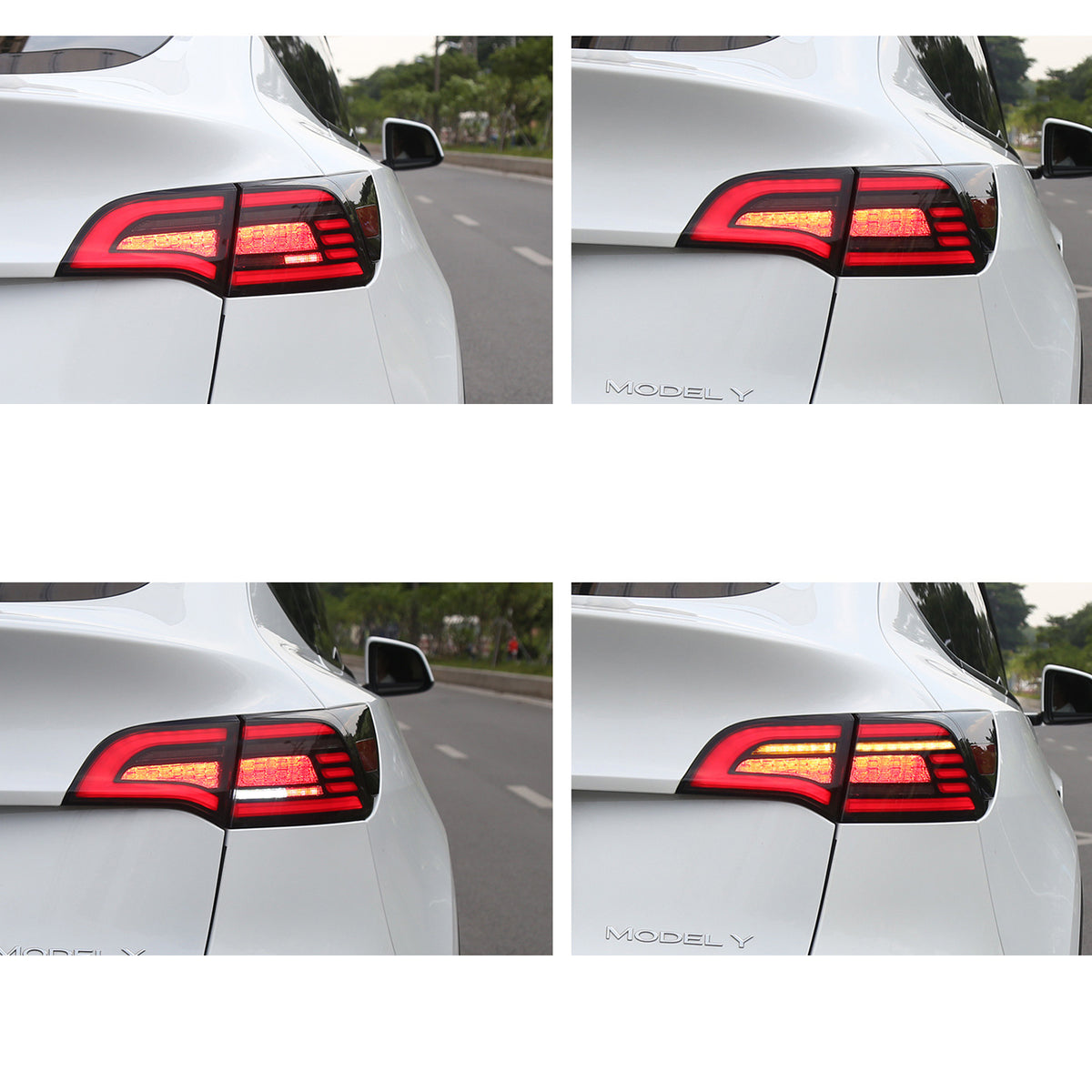 Turoaz LED Tail Light Assembly for Tesla Model 3 Y 2021+, Streamlined LED Sequential Turn Lights with Dynamic Startup Back Rear Lamps, Reverse Lights Accessories (Eagle Eye)