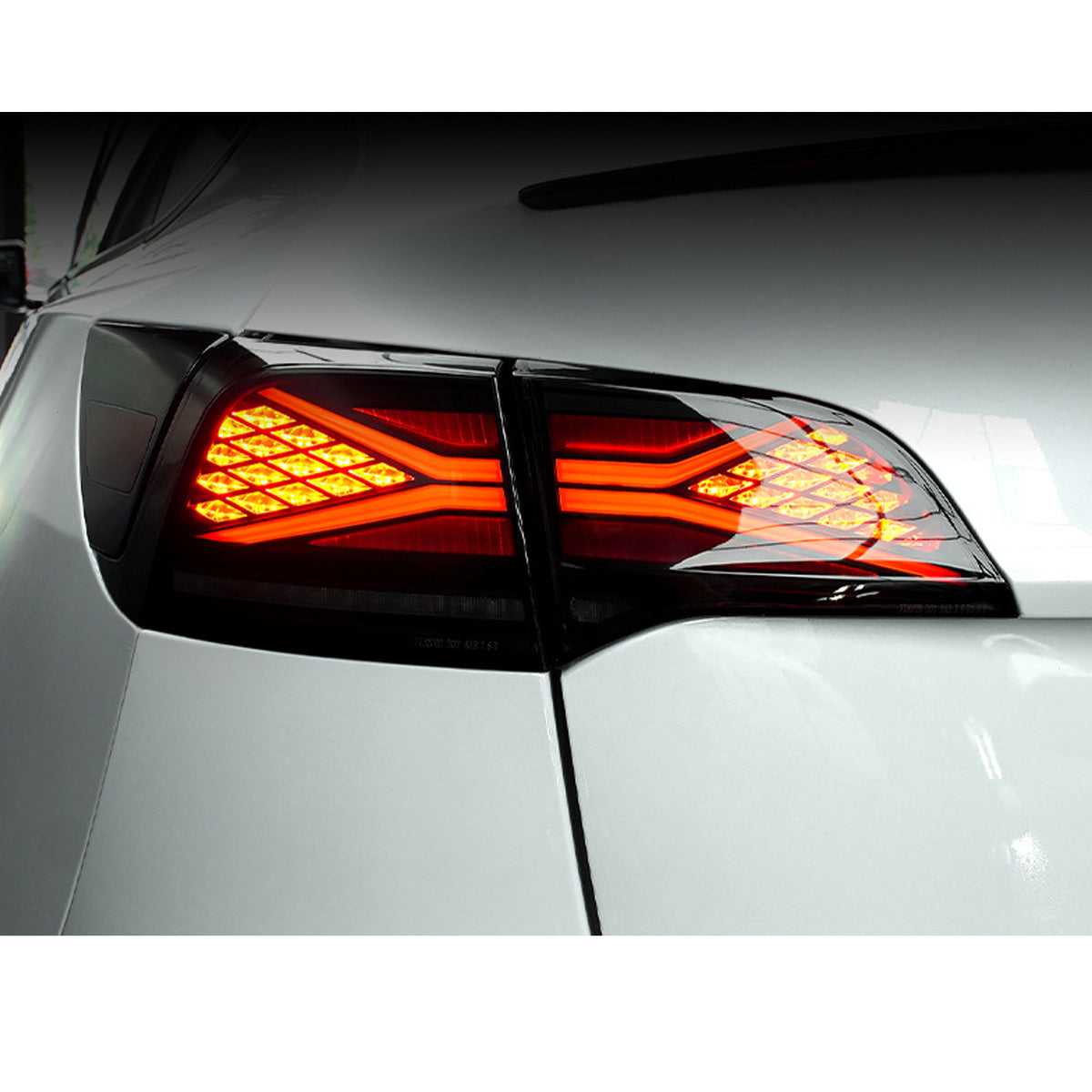 Turoaz LED Tail Light Assembly for Tesla Model 3 Y 2021+, Streamlined LED Sequential Turn Lights with Dynamic Startup Back Rear Lamps, Reverse Lights Accessories (x-type)