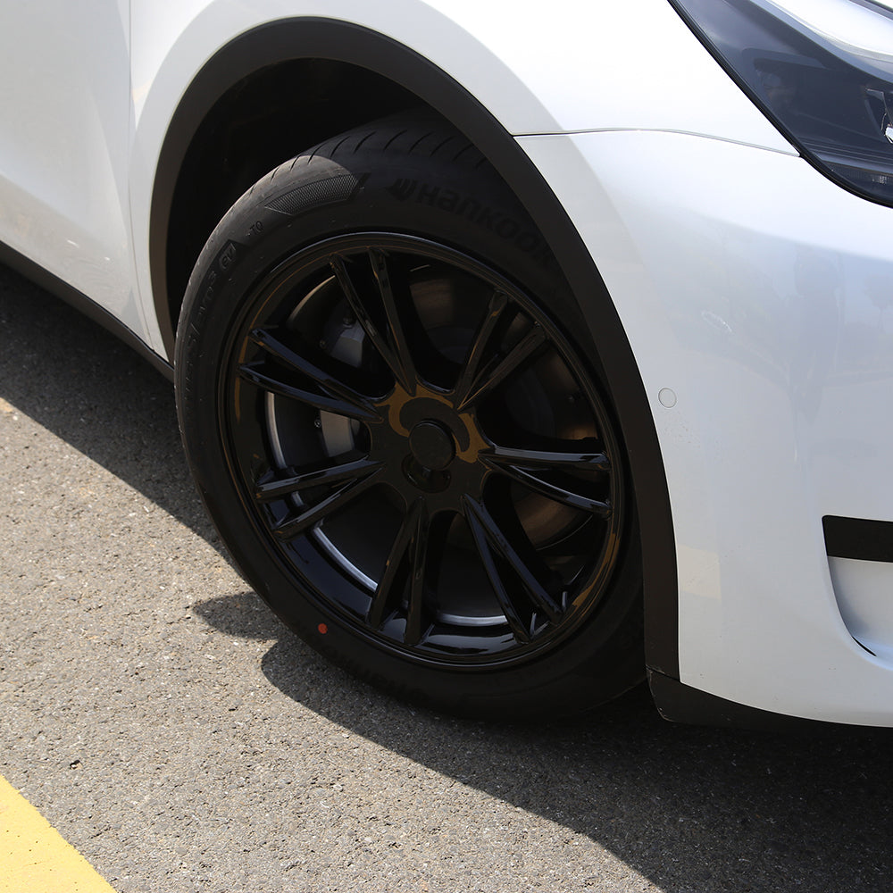 19 Inch Hubcaps for Tesla Model Y, 4PCS Replacement Wheel Hub Caps Protector Automobile Model Y Wheel Cover Kit Exterior Accessories