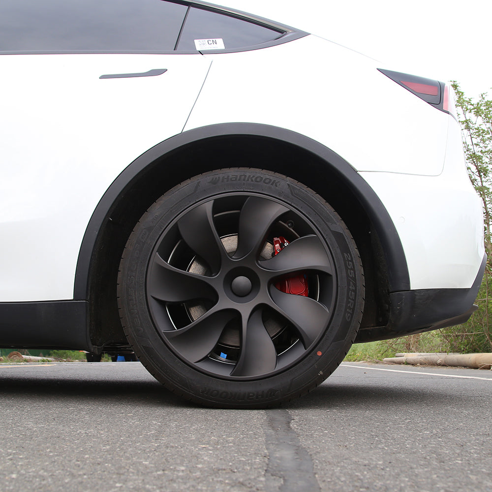 19 Inch Hubcaps for Tesla Model Y, 4PCS Replacement Wheel Hub Caps Protector Automobile Model Y Wheel Cover Kit Exterior Accessories