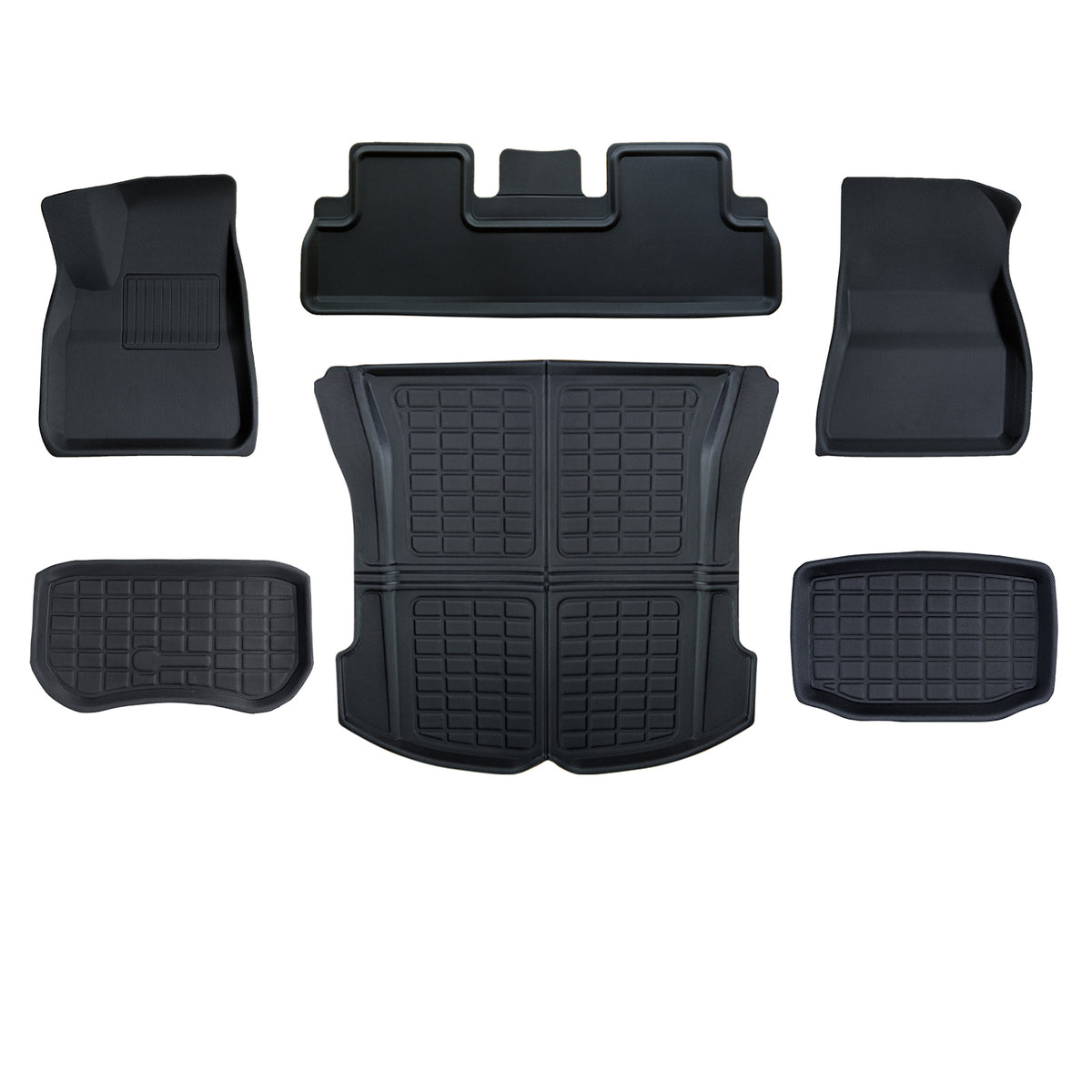 Floor Mats For 2021-2023 Tesla Model 3 , Trunk Mats Interior Accessories (Set of 6)