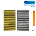 Air Filter Fit For Tesla Model 3 Model Y 2017+, Activated Carbon Replacement Cabin Air Intake Filter(Set of 2)