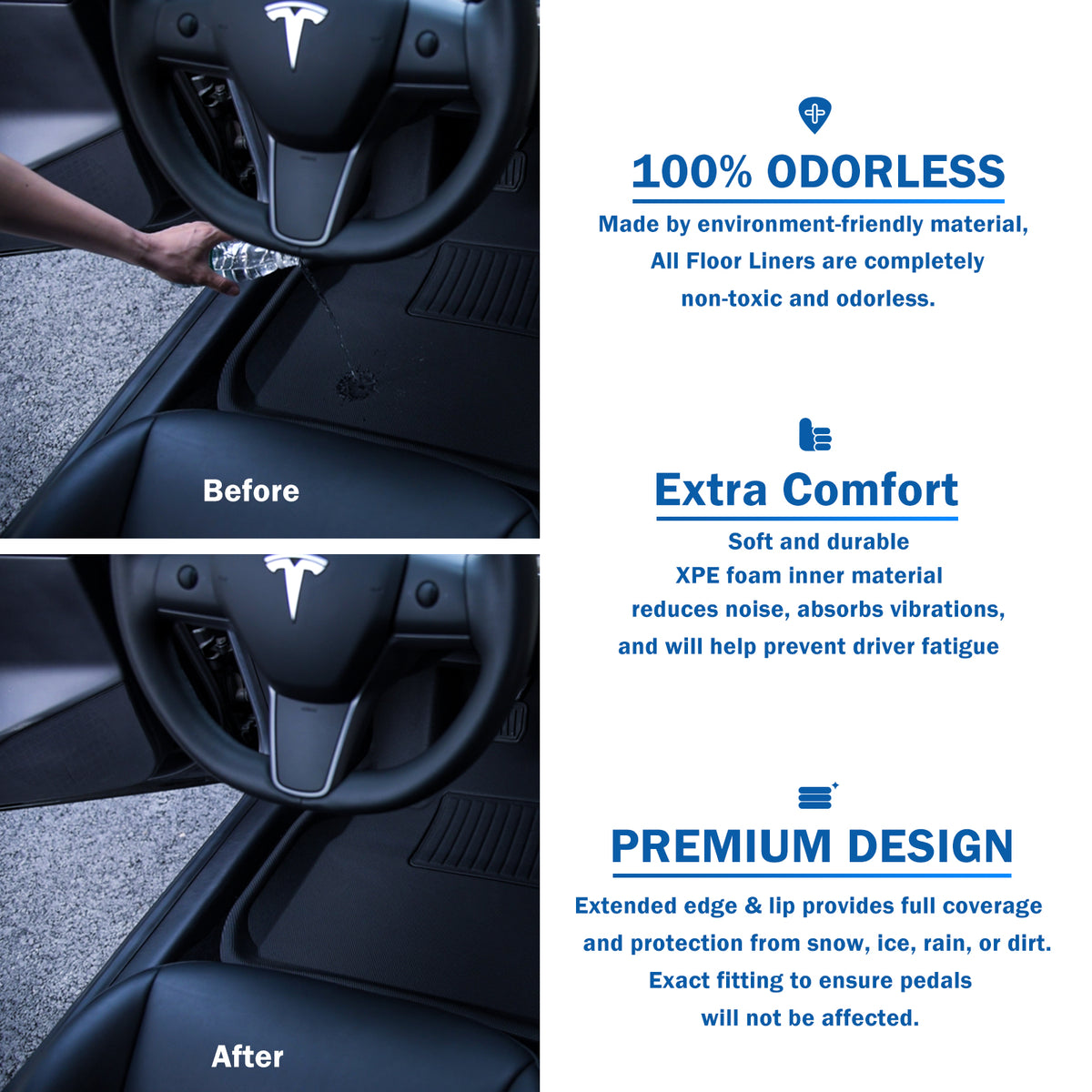 Tesla Model 3 All Weather Floor Mats